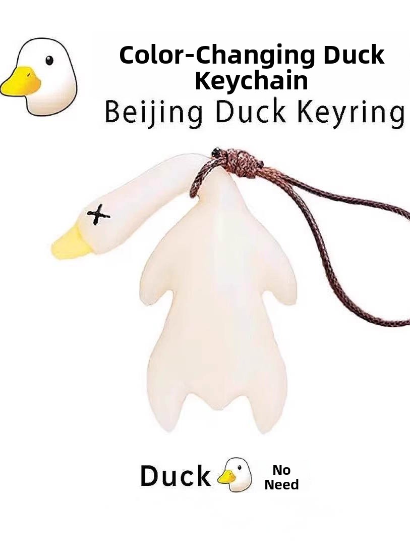 Tech Keychain Accessories - Porte-clés Canard Grillé Réactif aux UV
