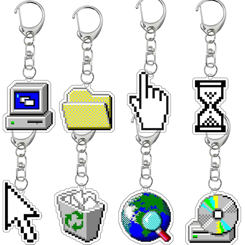 Tech Accessories Icon - Porte-clés en acrylique créatif avec impression